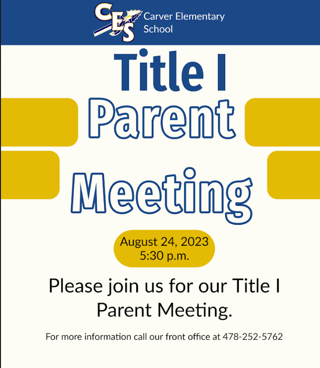  Title I Parent Meeting
